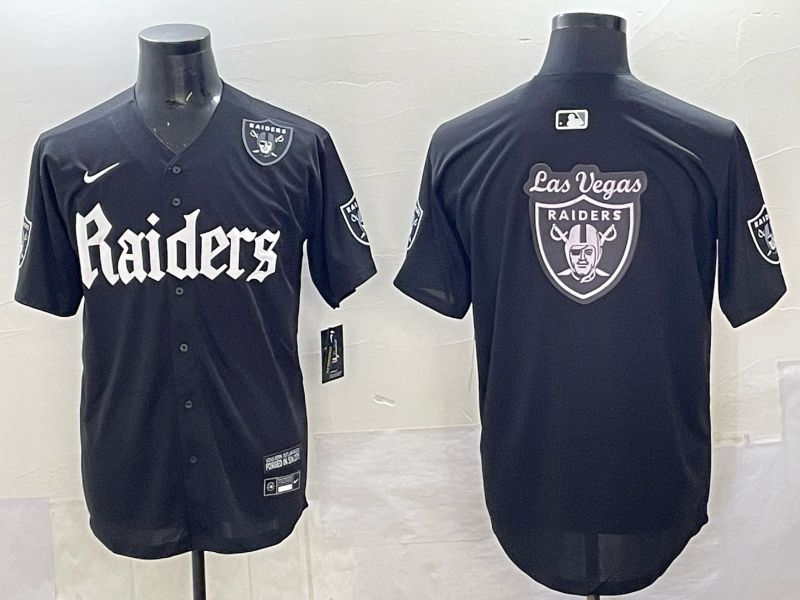 Men 2025 Oakland Raiders Blank Black 6th generation Joint Name Nike Limited NFL Jersey style 017->oakland raiders->NFL Jersey